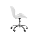 Ver imagem 3 de Cadeira Decorativa Assento Branco Estofado Base Giratoria Cromada Unidade Bering