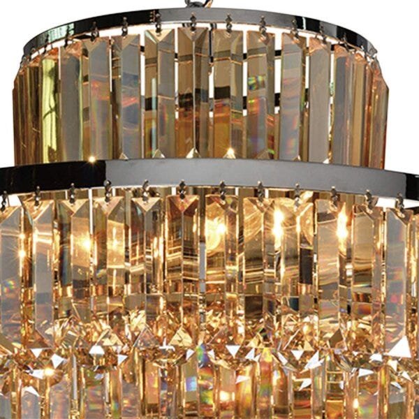 Lustre Dijon Cristal 55cmx70cm Bella Iluminação - 4