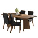 Ver imagem 2 de Conjunto Sala de Jantar Tampo de Madeira 4 Cadeiras Rustic/Oxford Arles Madesa