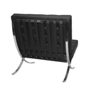 Ver imagem 3 de Poltrona Barcelona Base Inox Couro Ecologico:preto