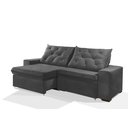 Ver imagem 3 de Sofá Retrátil e Reclinável 1,90m Estilo Estofados - Europa com Softgel D33 Velupluma "cinza"