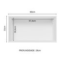 Ver imagem 4 de Armário Aéreo 100% Mdf 60 Cm 1 Porta Basculante Branco/crema Smart Madesa
