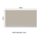 Ver imagem 3 de Armário Aéreo 100% Mdf 60 Cm 1 Porta Basculante Branco/crema Smart Madesa