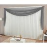 Bandô Voil Cinza Cortina Decoração Para Varão 3,0 Metros - 1