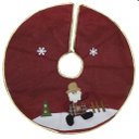 Ver imagem 1 de Saia Para Árvore de Natal Temática Papai Noel 60cm