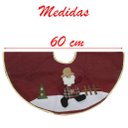 Ver imagem 2 de Saia Para Árvore de Natal Temática Papai Noel 60cm