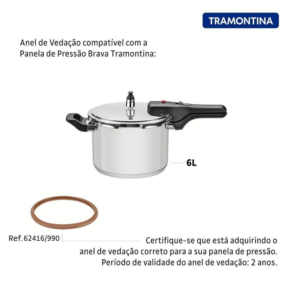 Borracha Anel Silicone 22cm Panela de Pressão de 6l Brava - 4