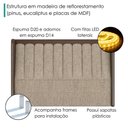 Ver imagem 5 de Cabeceira Queen 160 cm Lumina LED com Frame Linho Tca 202 Corino Tcs 721 Peer