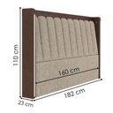 Ver imagem 3 de Cabeceira Queen 160 cm Lumina LED com Frame Linho Tca 202 Corino Tcs 721 Peer