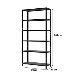 Estante / Armario de Aço 90cm 6 Bandejas Suporta 120kg:cinza - 11