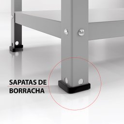 Estante / Armario de Aço 90cm 6 Bandejas Suporta 120kg:cinza - 5