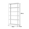 Estante / Armario de Aço 90cm 6 Bandejas Suporta 120kg:cinza - 9