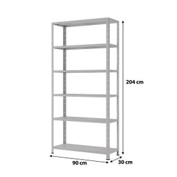 Estante / Armario de Aço 90cm 6 Bandejas Suporta 120kg:cinza - 10