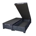 Ver imagem 2 de Cama Box Baú Queen Bipartido Suede Luxo - Gs Kamas - Acabamento Reforçado, Amplo Espaço (preto)