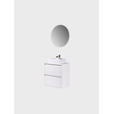 Ver imagem 5 de Gabinete para Banheiro com Cuba e Espelho Redondo 60cm Mdf Branco Dubai - On Móveis