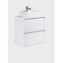 Ver imagem 7 de Gabinete para Banheiro com Cuba e Espelho Redondo 60cm Mdf Branco Dubai - On Móveis