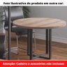 Mesa de Reunião Redonda 110 x 110 cm Pé Tubular PE25 em MDP Branca com Base Preta - 4