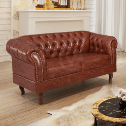 Namoradeira Chesterfield Duque 2 Lugares Via Encanto Courano Whisky - 2