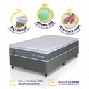 Ver imagem 4 de Conjunto Box Cinza Luanda Cinza Espuma D28 Solteiro 96x203x62 - King House