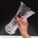 Ver imagem 4 de Vaso Decorativo de Vidro Transparente 24x12x12cm Enfeite Sala Mesa Estante