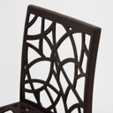 Ver imagem 2 de Cadeira de Alumínio Fundido para Mesa de Madeira e Jardim Modelo Acre - Marrom