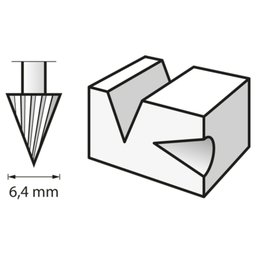 Escariador de Alta Velocidade Cônico de 6,4mm com 2 Unidades - 26150125ac000 - Dremel Escariador 125 - 4