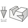 Escariador de Alta Velocidade Cônico de 6,4mm com 2 Unidades - 26150125ac000 - Dremel Escariador 125 - 4