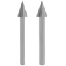 Escariador de Alta Velocidade Cônico de 6,4mm com 2 Unidades - 26150125ac000 - Dremel Escariador 125 - 1