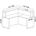 Ver imagem 4 de Balcão de Atendimento para Recepção Escritório Atria Executiva A02 Nogal Preto - Lyam Decor