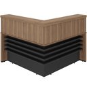 Ver imagem 3 de Balcão de Atendimento para Recepção Escritório Atria Executiva A02 Nogal Preto - Lyam Decor