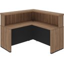 Ver imagem 5 de Balcão de Atendimento para Recepção Escritório Atria Executiva A02 Nogal Preto - Lyam Decor