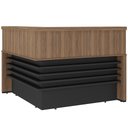 Ver imagem 1 de Balcão de Atendimento para Recepção Escritório Atria Executiva A02 Nogal Preto - Lyam Decor