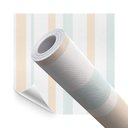 Ver imagem 1 de Papel de Parede Adesivo Lavavel Listrado Verde e Bege 500x60cm