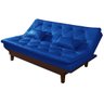 Sofá Cama Caribe em Courino Couro Sintético Azul Essencial Estofados - 2
