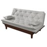 Sofá Cama Caribe em Courino Couro Sintético Gelo Estofados - 1