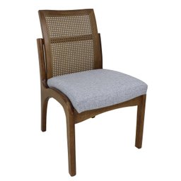 Kit 4 Cadeira de Cozinha Karol Encosto Tela Verniz Imbuia e Linho Prata Soberati Cadeira de Jantar K - 2