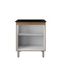 Ver imagem 3 de Balcão para Cooktop 4 Bocas com 2 Portas Jade Savana Preto - Moblis