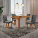 Ver imagem 7 de Mesa de Jantar Isadora 120 cm Tampo MDF Canto Copo Laminado com 4 Cadeiras Lira