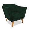Poltrona Lorena Verde Esmeralda Pés Chanfrado - 1
