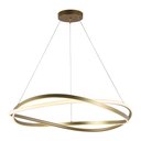 Ver imagem 3 de Lustre Pendente Nordecor Euni Odi 2876 80cm Dourado Fosco Led Bivolt