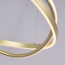 Ver imagem 2 de Lustre Pendente Nordecor Euni Odi 2876 80cm Dourado Fosco Led Bivolt