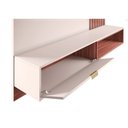 Ver imagem 5 de Painel Bancada Suspensa para Tv até 60 Polegadas Ripado 160cm Tocantins Off White/nogueira Real