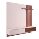Ver imagem 4 de Painel Bancada Suspensa para Tv até 60 Polegadas Ripado 160cm Tocantins Off White/nogueira Real