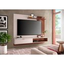 Ver imagem 1 de Painel Bancada Suspensa para Tv até 60 Polegadas Ripado 160cm Tocantins Off White/nogueira Real