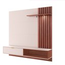 Ver imagem 2 de Painel Bancada Suspensa para Tv até 60 Polegadas Ripado 160cm Tocantins Off White/nogueira Real