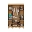 Ver imagem 3 de Guarda-roupa Infantil 122cm com Vidro 4 Portas e 2 Gavetas Suspiro Multimóveis Mp4458 Madeirado