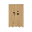 Ver imagem 5 de Guarda-roupa Infantil 122cm com Vidro 4 Portas e 2 Gavetas Suspiro Multimóveis Mp4458 Madeirado