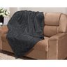 Xale Manta Sofá Jacquard Preto Dupla Face 2,20x1,40 - 1