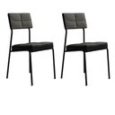 Ver imagem 1 de Conjunto 2 Cadeiras de Jantar Neo 1740 Carraro Grafite/Preto