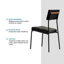 Ver imagem 4 de Conjunto 2 Cadeiras de Jantar Neo 1740 Carraro Grafite/Preto